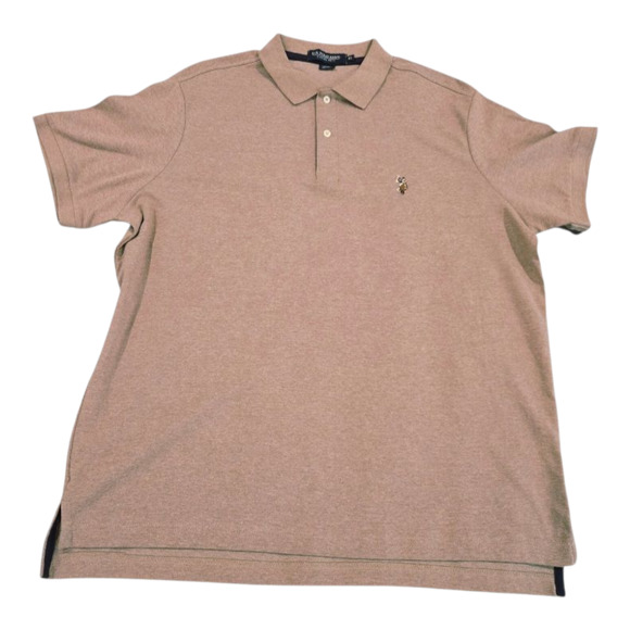 NWT 2(White & Brown) US Polo Assn. Men's Performance Pique  Polo Shirts - Picture 5 of 7